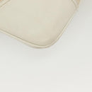 PRADA Tote Bag Canvas Beige Silver Auth 135047-15