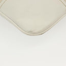 PRADA Tote Bag Canvas Beige Silver Auth 135047-10