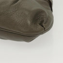 Salvatore Ferragamo Shoulder Bag Leather Gray Silver Auth 135050-16