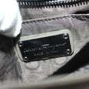 Salvatore Ferragamo Shoulder Bag Leather Gray Silver Auth 135050-18