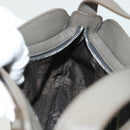 Salvatore Ferragamo Shoulder Bag Leather Gray Silver Auth 135050-20