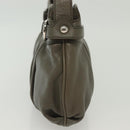 Salvatore Ferragamo Shoulder Bag Leather Gray Silver Auth 135050-3