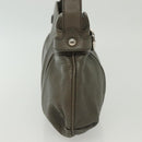 Salvatore Ferragamo Shoulder Bag Leather Gray Silver Auth 135050-4