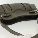 Salvatore Ferragamo Shoulder Bag Leather Gray Silver Auth 135050-6
