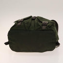 PRADA Backpack Nylon Green Silver Auth 135051-5