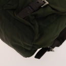 PRADA Backpack Nylon Green Silver Auth 135051-16