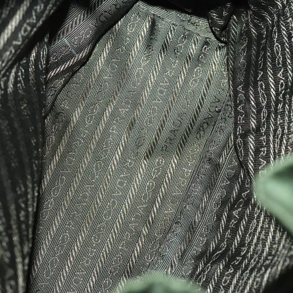 PRADA Backpack Nylon Green Silver Auth 135051