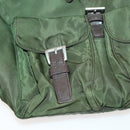 PRADA Backpack Nylon Green Silver Auth 135051-26