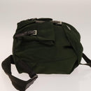 PRADA Backpack Nylon Green Silver Auth 135051-3