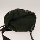 PRADA Backpack Nylon Green Silver Auth 135051-4