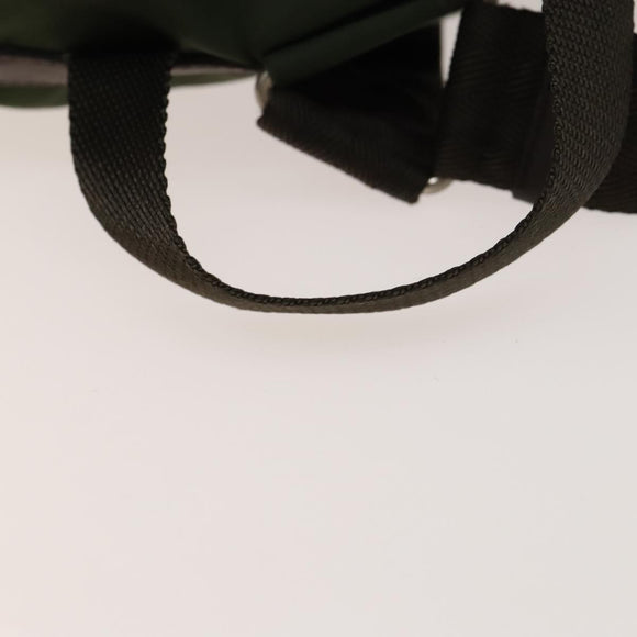 PRADA Backpack Nylon Green Silver Auth 135051