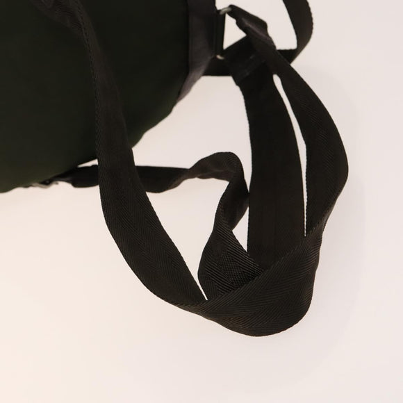 PRADA Backpack Nylon Green Silver Auth 135051