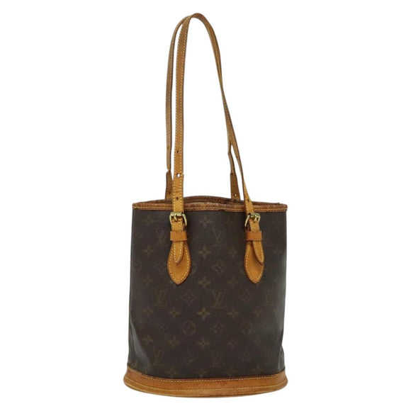 LOUIS VUITTON Monogram Bucket PM Shoulder Bag M42238 LV Auth 135054