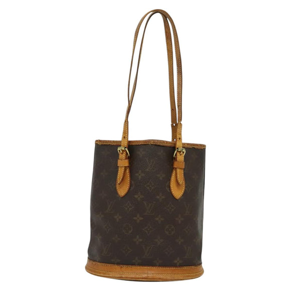 LOUIS VUITTON Monogram Bucket PM Shoulder Bag M42238 LV Auth 135054