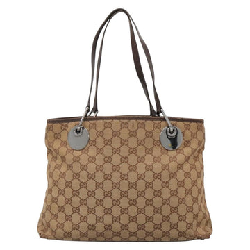 GUCCI GG Canvas Hand Bag Beige Gold 121023 Auth 135055 - 0