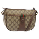 GUCCI GG Supreme Web Sherry Line Shoulder Bag PVC Beige 001 754 6177 Auth 135056-1