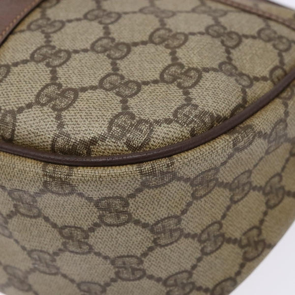 GUCCI GG Supreme Web Sherry Line Shoulder Bag PVC Beige 001 754 6177 Auth 135056