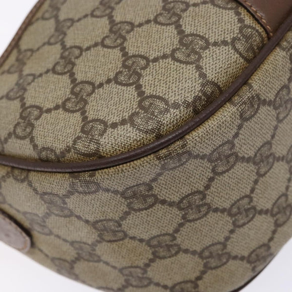 GUCCI GG Supreme Web Sherry Line Shoulder Bag PVC Beige 001 754 6177 Auth 135056