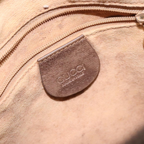 GUCCI GG Supreme Web Sherry Line Shoulder Bag PVC Beige 001 754 6177 Auth 135056