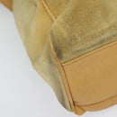 GUCCI Backpack Suede Leather Beige Gold Auth 135058-14