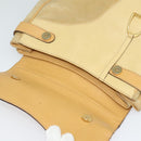 GUCCI Backpack Suede Leather Beige Gold Auth 135058-10