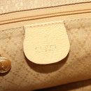 GUCCI Backpack Suede Leather Beige Gold Auth 135058-17