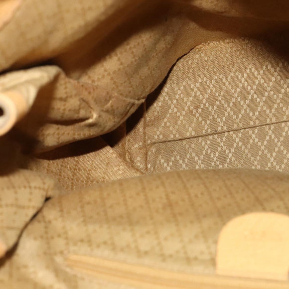 GUCCI Backpack Suede Leather Beige Gold Auth 135058