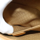 GUCCI Backpack Suede Leather Beige Gold Auth 135058-20