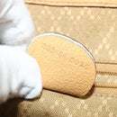 GUCCI Backpack Suede Leather Beige Gold Auth 135058-12