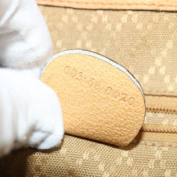 GUCCI Backpack Suede Leather Beige Gold Auth 135058