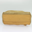 GUCCI Backpack Suede Leather Beige Gold Auth 135058-5