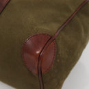 GUCCI Hand Bag Canvas Leather Khaki Brown 30458 Auth 135059-10