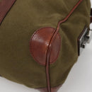 GUCCI Hand Bag Canvas Leather Khaki Brown 30458 Auth 135059-12