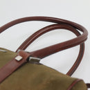 GUCCI Hand Bag Canvas Leather Khaki Brown 30458 Auth 135059-8