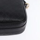 GUCCI Diamante Hand Bag Leather 2way Black Gold 344357 Auth 135065-13