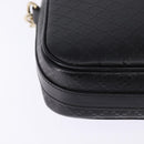 GUCCI Diamante Hand Bag Leather 2way Black Gold 344357 Auth 135065-14