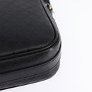 GUCCI Diamante Hand Bag Leather 2way Black Gold 344357 Auth 135065-15