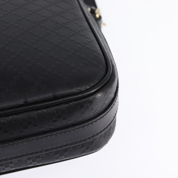 GUCCI Diamante Hand Bag Leather 2way Black Gold 344357 Auth 135065