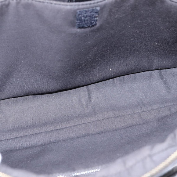 GUCCI Diamante Hand Bag Leather 2way Black Gold 344357 Auth 135065