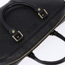 GUCCI Diamante Hand Bag Leather 2way Black Gold 344357 Auth 135065-6