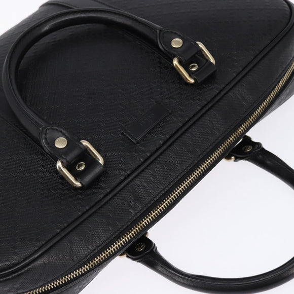 GUCCI Diamante Hand Bag Leather 2way Black Gold 344357 Auth 135065