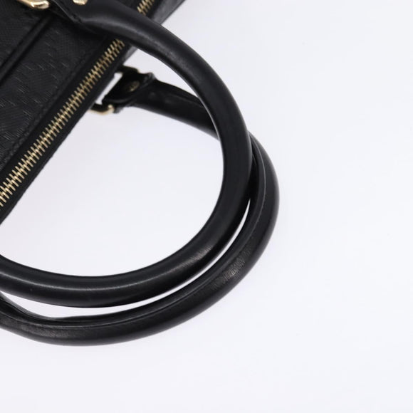 GUCCI Diamante Hand Bag Leather 2way Black Gold 344357 Auth 135065