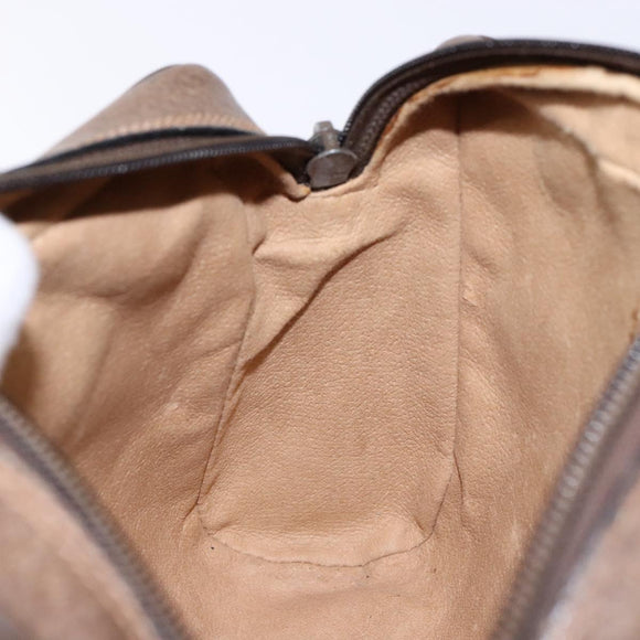 GUCCI GG Supreme Web Sherry Line Clutch Bag PVC Beige Red 63 01 012 Auth 135068