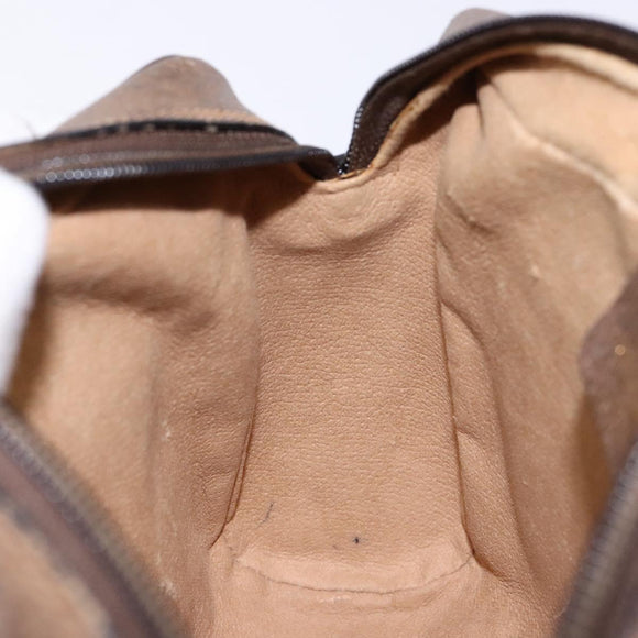 GUCCI GG Supreme Web Sherry Line Clutch Bag PVC Beige Red 63 01 012 Auth 135068