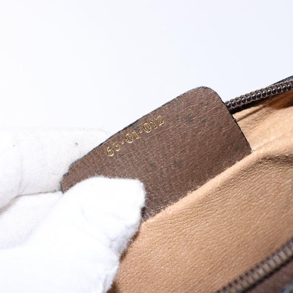 GUCCI GG Supreme Web Sherry Line Clutch Bag PVC Beige Red 63 01 012 Auth 135068