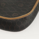 Christian Dior Honeycomb Canvas Shoulder Bag PVC Black Gold Auth 135069-12