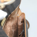 Christian Dior Honeycomb Canvas Shoulder Bag PVC Black Gold Auth 135069-18