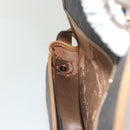 Christian Dior Honeycomb Canvas Shoulder Bag PVC Black Gold Auth 135069-19