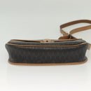 Christian Dior Honeycomb Canvas Shoulder Bag PVC Black Gold Auth 135069-9