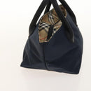 Burberrys Nova Check Black Label Blue Label Pouch Nylon 3Set Navy Auth 135071-11